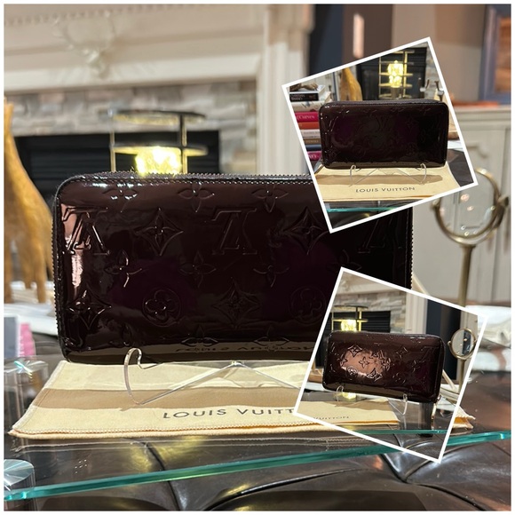 Authentic Louis Vuitton Vernis Continental Long Zip Wallet in Aubergine, VGUC - Picture 1 of 16